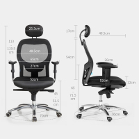 西昊/SIHOO 人体工学电脑椅子 宽厚坐垫转椅 办公椅 电竞椅 家用座椅 M35 黑色