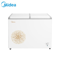 美的(Midea)271升 大容量冷藏冷冻双箱双温冷柜 蝶形门侧掀门卧式冰箱 BCD-271VMQ