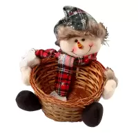 儿童糖果篮子 XTL1471 桌面摆件圣诞装饰挂件圣诞装饰品糖果篮子18*19cm款式随机(2个起订)