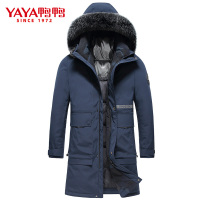 鸭鸭(yaya) 冬季新款男士中长款连帽时尚韩版羽绒服保暖冬外套