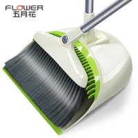 五月花 防风梳齿型扫把簸箕套装 家用扫地扫头发 扫帚畚箕组合两件套 S104