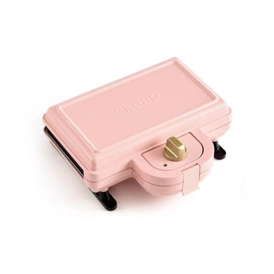 日本bruno轻食机早餐机家用多功能三明治烤面包机 粉色大号款标配