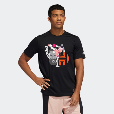 阿迪达斯 adidas HARDEN GU KICK 男装篮球运动短袖T恤GE4118