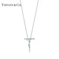 TIFFANY&CO.蒂芙尼:Tiffany 轻奢饰品925银项链十字造型项链