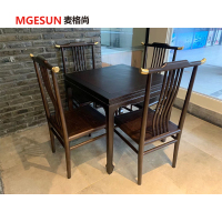 麦格尚 方餐桌MGS-CZ-WF011 方形餐桌酒店餐桌 900*900*750mm 胡桃色