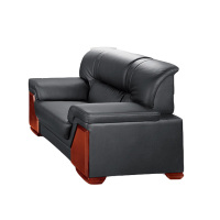 匡大办公沙发 洽谈商务沙发组合 简约现代沙发 黑色西皮办公沙发JC801