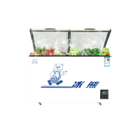华美商用大容量卧式铜管超市大冰柜冷藏冷冻单双温家用节能冷冻柜