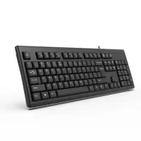 WK-100 键盘 有线键盘 办公键盘  USB笔记本台式机通用键盘 104键 黑色