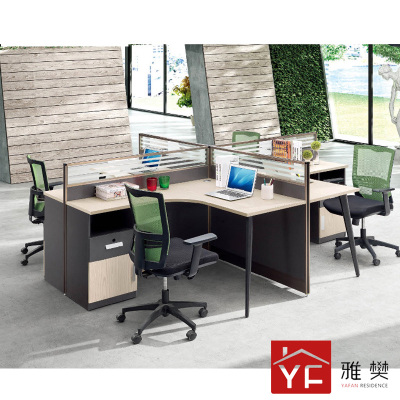 雅樊 YR—YFGNW16L4033 职员办公桌 屏风卡座 电脑桌员工位 直型两人位2520*640*1100100