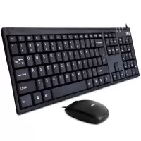 得力 3711 有线鼠标键盘套装USB键盘+鼠标 黑色