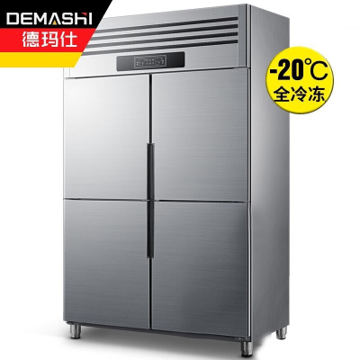 德玛仕 DEMASHI 商用四门冰柜 立式冷冻保鲜 展示柜冷柜 四门-BCD-900A(全冷藏)[工程款]银色