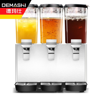 德玛仕 DEMASHI 全自动三缸饮料机商用果汁机 多功能早餐酒店用速溶冷热饮机三缸冷热双温喷淋款GZJ351