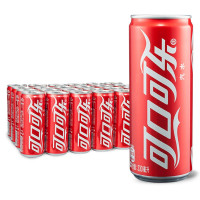 可口可乐汽水 碳酸饮料 330ml*24罐 整箱装 摩登罐 新老包装随机发货