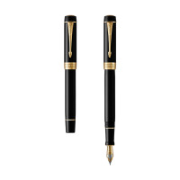 派克(PARKER)钢笔 世纪系列纯黑金夹墨水笔-标准装