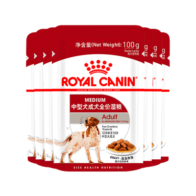 皇家中型犬成犬全价湿粮MEAW/100g×7包