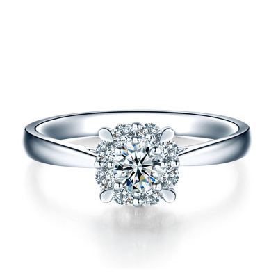 GZUAN古钻珠宝 18K金钻石20分钻戒女士戒指结婚戒指 J1819
