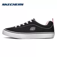 Skechers斯凯奇女小白鞋帆布鞋时尚绑带运动休闲鞋帆布鞋155033