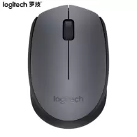 罗技(Logitech)M170(M171) 鼠标 无线鼠标 办公鼠标 对称鼠标 灰色 带无线2.4G接收器(建行)
