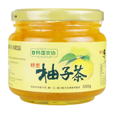 [进口]韩国进口冲饮韩国农协蜂蜜柚子茶550g酸甜休闲下午茶果酱