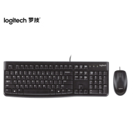 罗技(Logitech)MK120 键鼠套装 有线键鼠套装 办公键鼠套装 电脑键盘 笔记本键盘 全尺寸 黑色