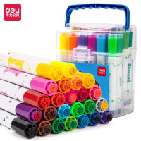 得力(deli)24色可洗印章水彩笔 儿童涂鸦绘画笔套装宝宝画笔玩具