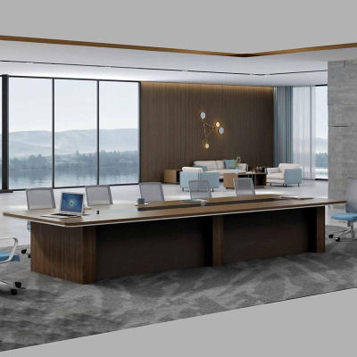慧采云 会议桌长桌简约现代长方形大型会议办公家具办公桌椅洽谈桌培训桌4.2米