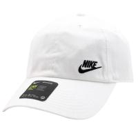 NIKE耐克男帽女帽2021新款运动帽休闲鸭舌帽白色棒球帽AO8662-101