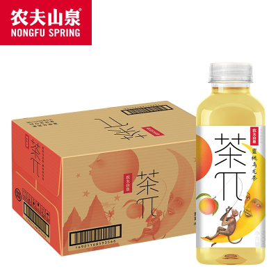 农夫山泉茶π茶派蜜桃乌龙果味茶饮料500ml*15瓶/箱