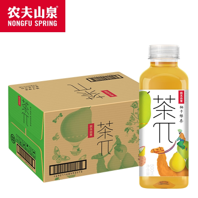 农夫山泉茶π茶派柚子绿茶500ml*15瓶/箱茶饮料
