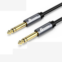 毕亚兹 6.5mm音频线 1.5米 大三芯公对公连接线 音响对录线功放吉他调音台转接线 6.35mm对录线