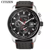 西铁城(CITIZEN)手表 光动能多局电波万年历多功能运动男表AT9037-05E
