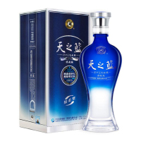 洋河蓝色经典 天之蓝 52度绵柔型白酒520ML(六瓶装)