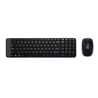 罗技 MK220 无线键鼠套装 笔记本电脑办公家用商务小巧男生女生无线键盘鼠标套装 黑色