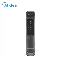 美的(Midea)全自动智能门锁 指纹推拉式自动锁 太空灰 BF500 X6旗舰款