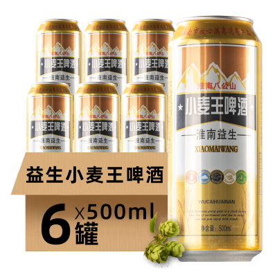 小麦王啤酒500mlx6听整箱特价装