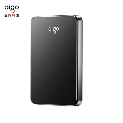 爱国者(aigo) 移动硬盘 USB3.0 高速稳定传输 简约睿智 商务便携硬盘 HD809商务黑 1TB