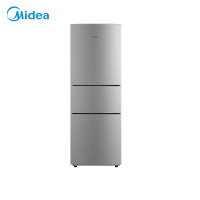 美的冰箱三门小型家用低音节能冷藏冷冻电冰箱210升小冰箱 BCD-210TM(ZG)浅灰色