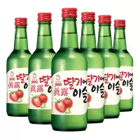 韩国进口真露西柚味烧酒13度360ml*6瓶果味清酒利口酒预调鸡尾酒