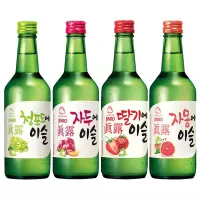 韩国进口真露烧酒13度果味清酒利口预调鸡尾酒 青葡萄味1+西柚味1+李子味1+草莓味1