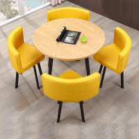 小型洽谈桌原木4椅子方桌(单位:张)(BY)