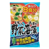 日本原装进口神州一蔬菜味噌·海藻味噌(8份装)190.4g速溶即食速食固体汤料包