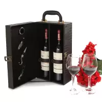 红酒 路易拉菲干红葡萄酒2支礼盒装 5件起购