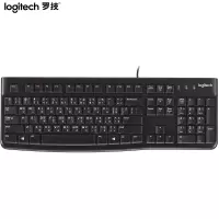 罗技(Logitech) K120 键盘 有线键盘 办公键盘 全尺寸 黑色