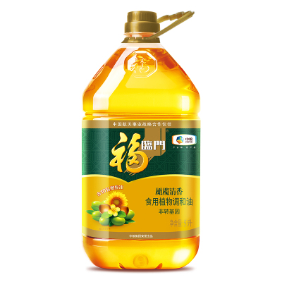 中粮福临门非转基因橄榄清香食用植物调和油5L
