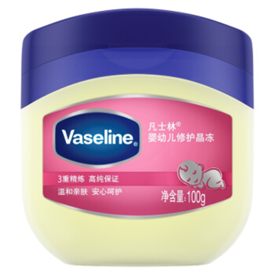 凡士林Vaseline 身体乳/护手霜婴儿修护晶冻原味100g 单位：瓶