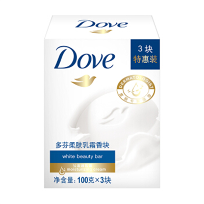 多芬DOVE香皂 柔肤乳霜香块100gx3 单位:组