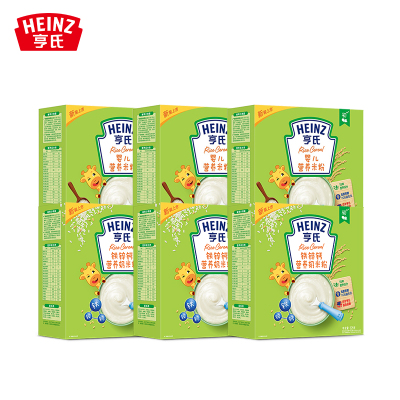亨氏(Heinz)营养米粉组合装325*6盒(铁锌钙325g*3+婴儿营养米粉*3)婴儿米粉宝宝辅食米糊 新老包装随机