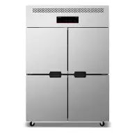 乐创(lecon)冰箱 LC-LG401 商用四门厨房立式冰箱冷冻冰柜保鲜柜大容量不锈钢 四门双温 直冷款