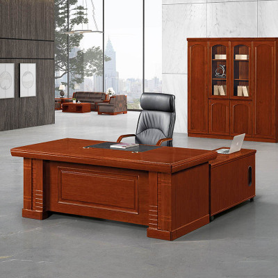 慧采云 办公家具老板桌办公桌油漆贴实木皮总裁桌大班台经理桌2m
