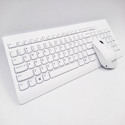 联想(Lenovo)无线键鼠套装 静音无线键盘 鼠标 USB外接笔记本台式机 KBRFB 白色